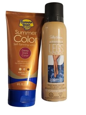 Banana Boat Self Tanner + Sally Hansen Airbrush Legs Bundle